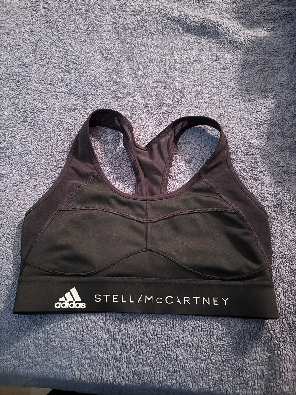 Adidas by Stella McCartney Black Padded Racerback Sports Bra
